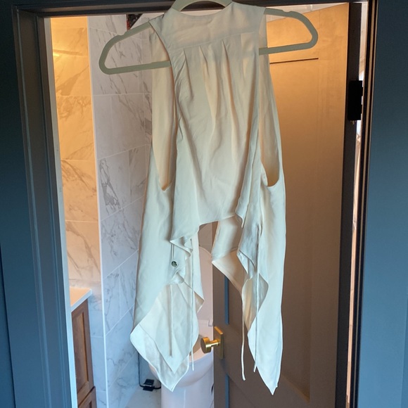 100% silk cream wrap vest - Picture 2 of 7